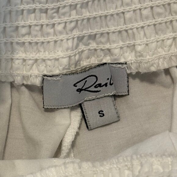 RAILS White Wide Leg Lightweight Lace Trim Henrik Pant $198 LIKE NEW Small