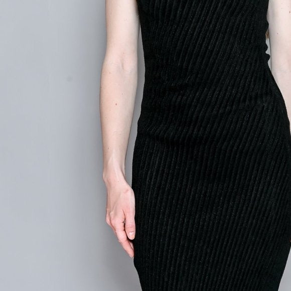 BRANDON MAXWELL Knotted One-Shoulder Ribbed-Knit Dress NWT M – Fashion  Without Trashin