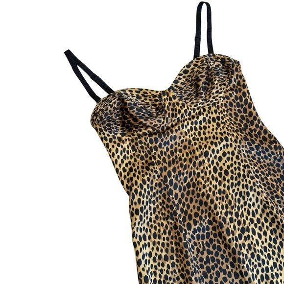 REFORMATION Stormi Satin Catnip Leopard Midi Dress $298 NWOT Sz 4