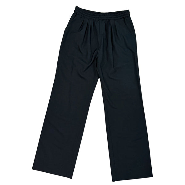 ZINŌ Nino Black Wool Blend Elastic Waist Trouser $381 EUC S