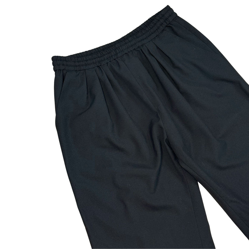 ZINŌ Nino Black Wool Blend Elastic Waist Trouser $381 EUC S