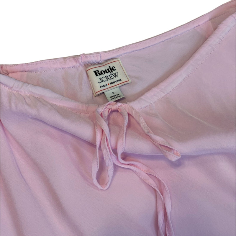 Rouje X J.Crew Poème Porcelain Pink Lace Insert Skirt $128 EUC S