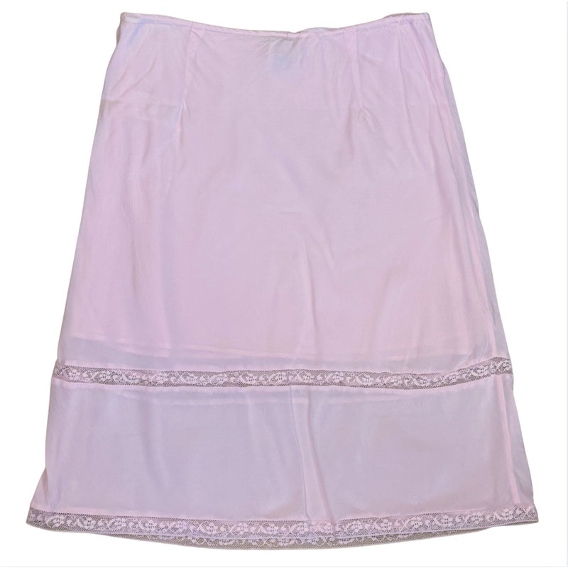 Rouje X J.Crew Poème Porcelain Pink Lace Insert Skirt $128 EUC S
