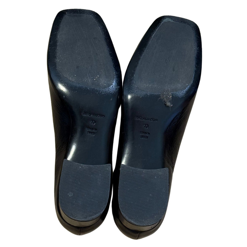 REFORMATION Inez Pump Leather Black Faux Eel $298 EUC 10