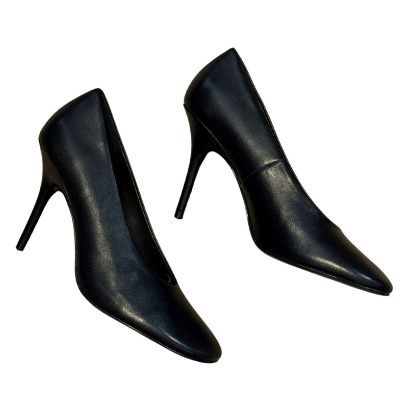 MANGO MNG Round-toe leather high-heeled shoes Brown $180 NWOB Sz 40