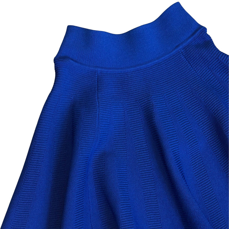 SCANLAN THEODORE Crepe Knit Cobalt Blue Circle Skirt $450 NWT S