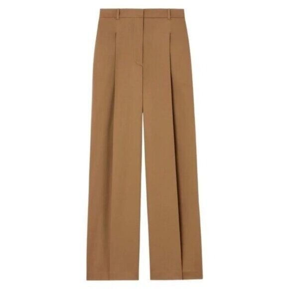 G. Gwyn by Goop Marlow Trouser Camel Tan Brown Wide Leg Pants $595 EUC Sz 4