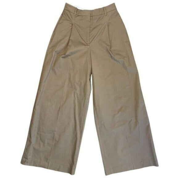 G. Gwyn by Goop Marlow Trouser Camel Tan Brown Wide Leg Pants $595 EUC Sz 4