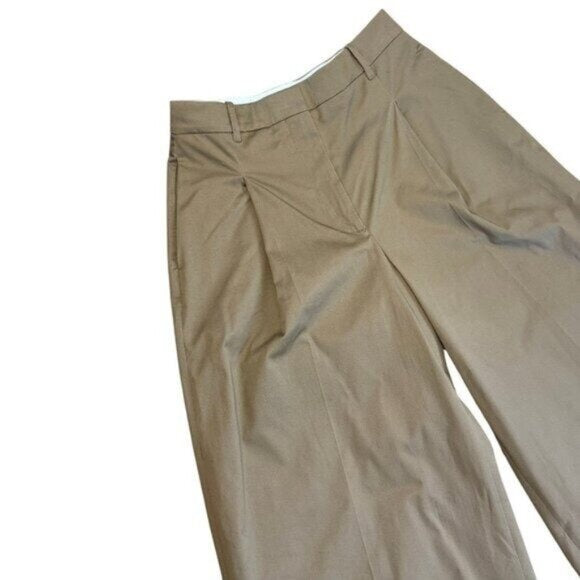 G. Gwyn by Goop Marlow Trouser Camel Tan Brown Wide Leg Pants $595 EUC Sz 4