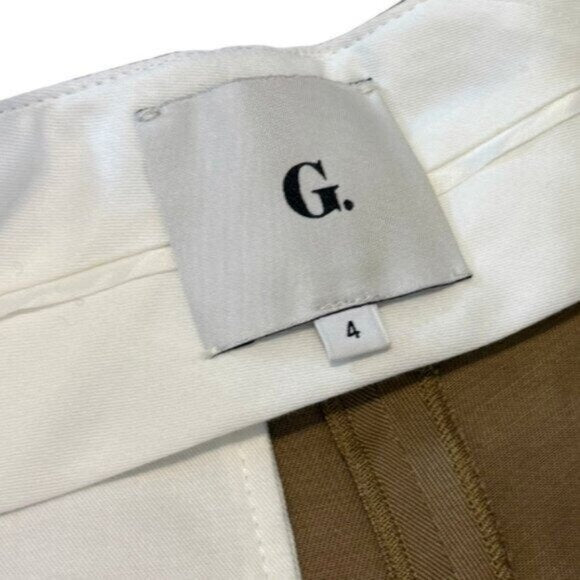 G. Gwyn by Goop Marlow Trouser Camel Tan Brown Wide Leg Pants $595 EUC Sz 4