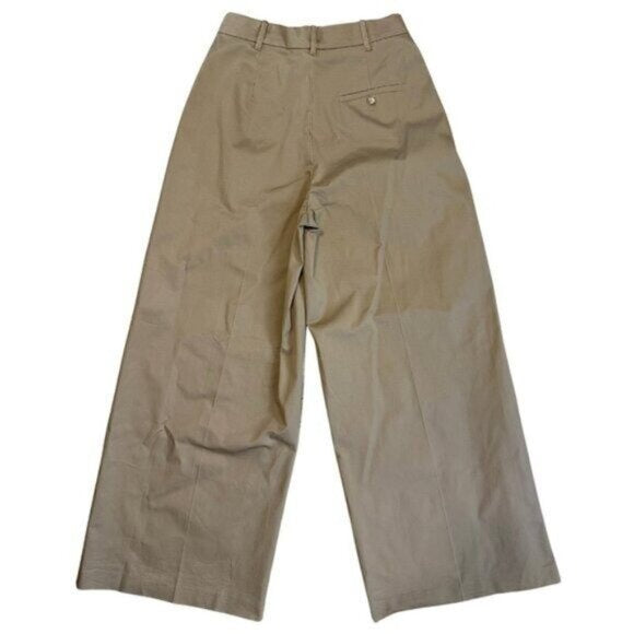 G. Gwyn by Goop Marlow Trouser Camel Tan Brown Wide Leg Pants $595 EUC Sz 4