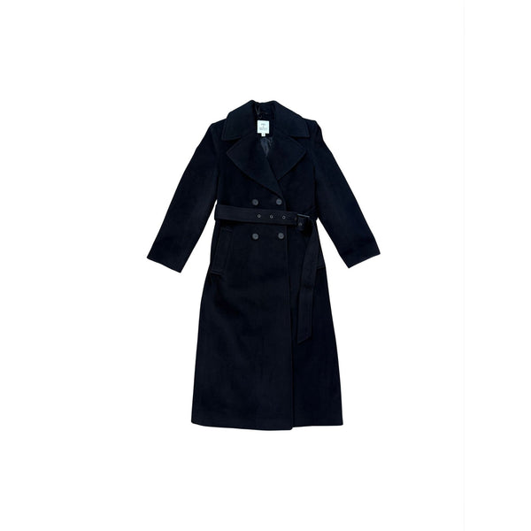 MARKS & SPENCER x Bella Freud Pure Wool Belted Double Breasted Coat $392 EUC UK 10 US 6