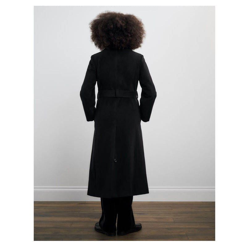 MARKS & SPENCER x Bella Freud Pure Wool Belted Double Breasted Coat $392 EUC UK 10 US 6