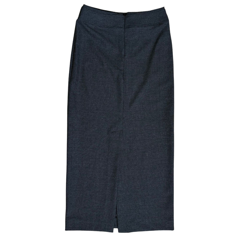 BEC + BRIDGE Tali Check-Print Stretch-Woven Midi Grey Skirt $340 EUC Sz 2