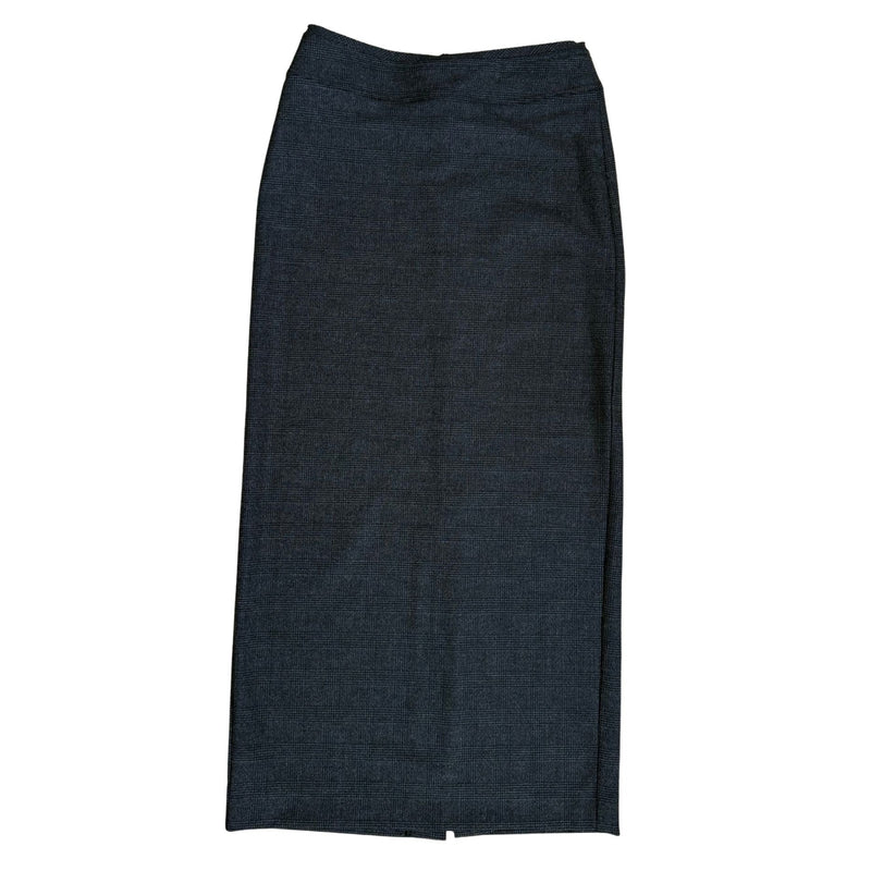 BEC + BRIDGE Tali Check-Print Stretch-Woven Midi Grey Skirt $340 EUC Sz 2