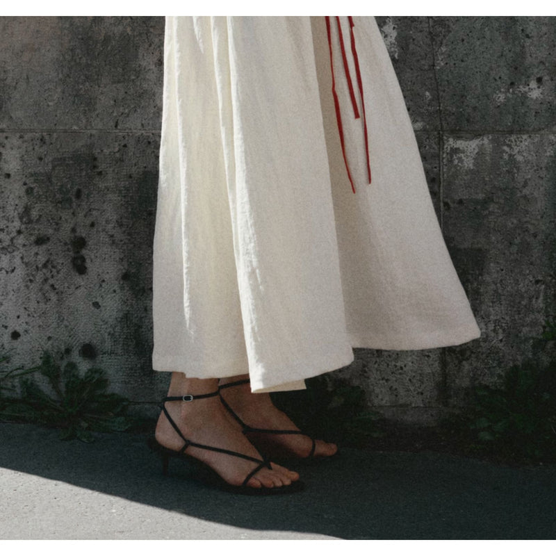 MANGO MNG Heeled Strappy Sandals Thin Strap Kitten $80 NWOB 39