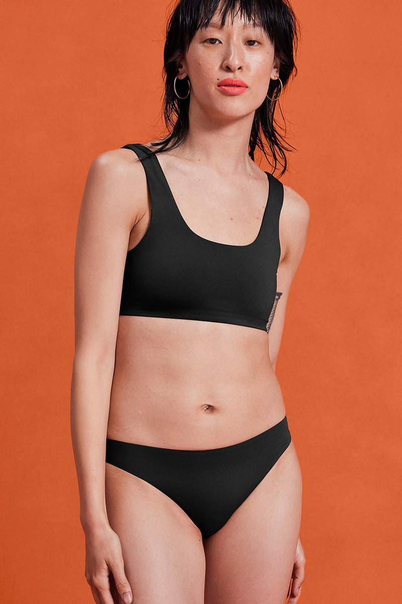 GIRLFRIEND COLLECTIVE Hermosa Bikini Top in Black