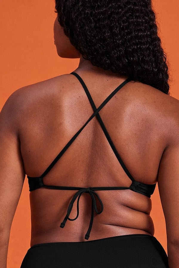 GIRLFRIEND COLLECTIVE Lanai Bikini Top in Black