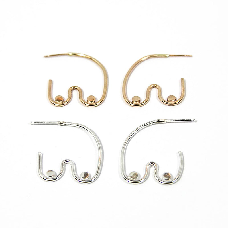 Anethum Jewelry - Boobie Hoops