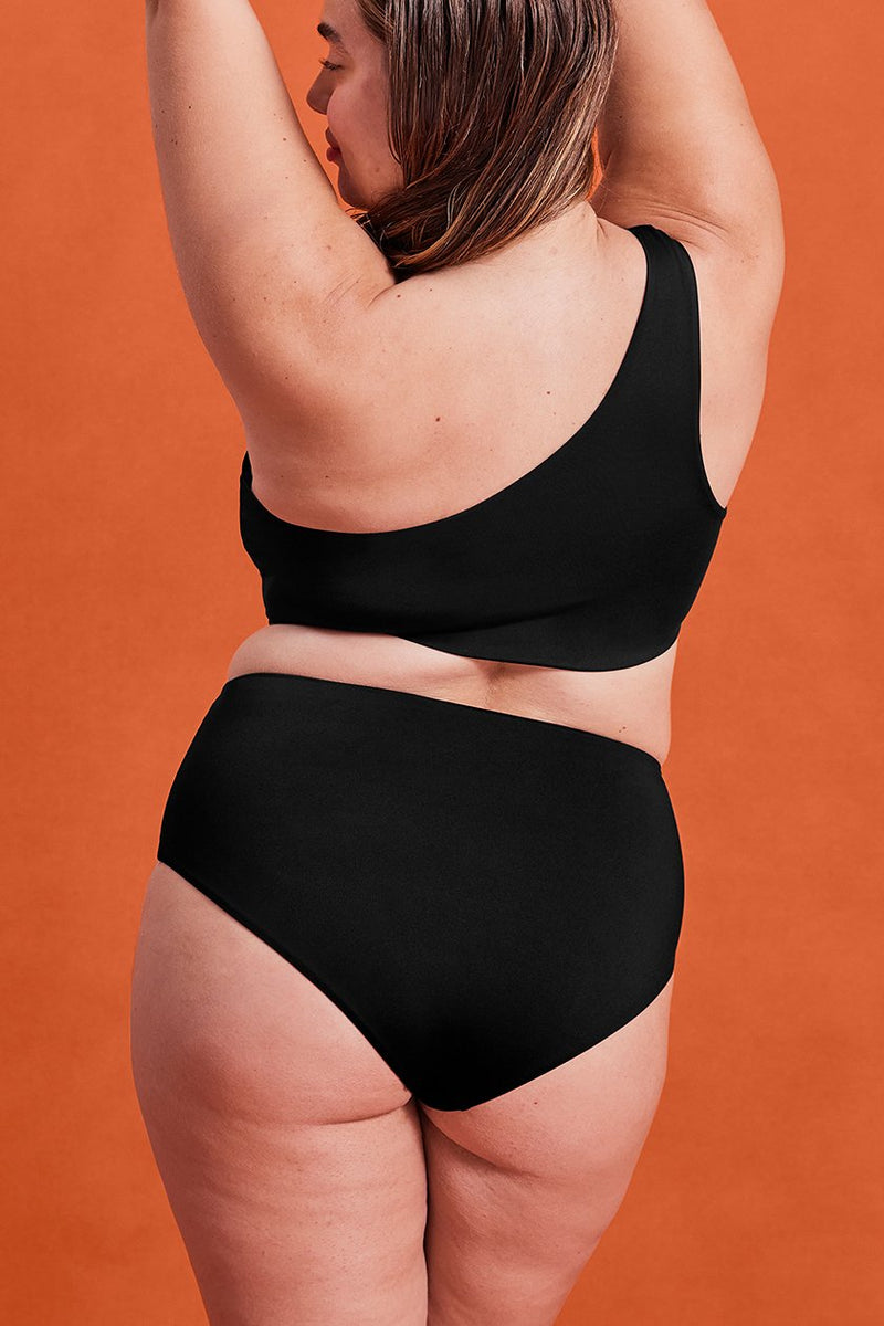 GIRLFRIEND COLLECTIVE Poolside Bikini Bottom in Black FINAL SALE