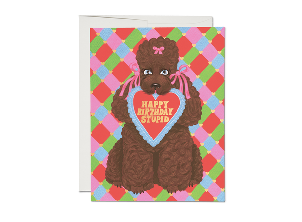 Birthday Poodle birthday greeting card