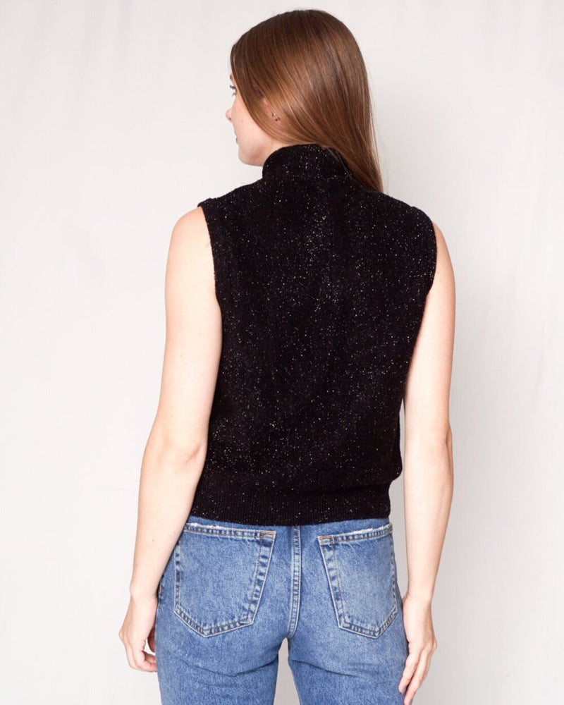 St. John Collection Black Sparkly Sleeveless Top (Size S)