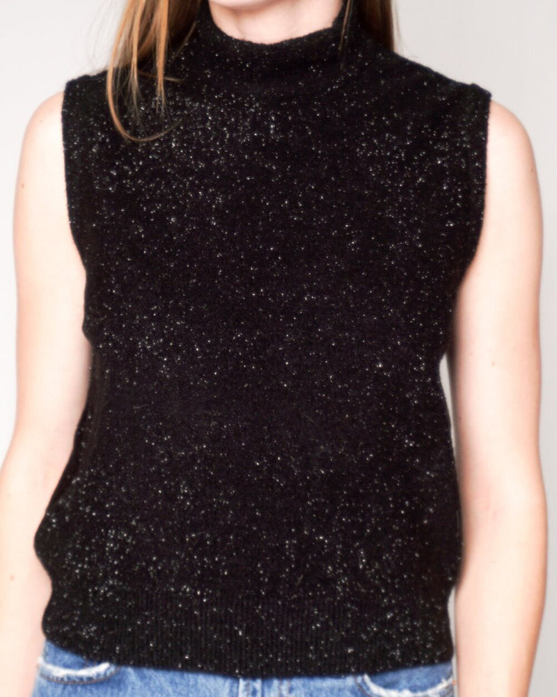 St. John Collection Black Sparkly Sleeveless Top (Size S)