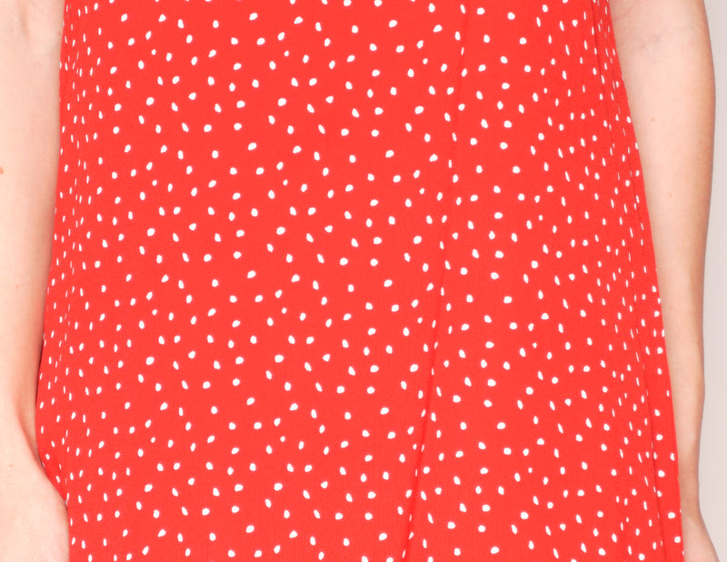 SEEN WORN KEPT x ANTHROPOLOGIE Red Polka Dot Slip Midi Dress
