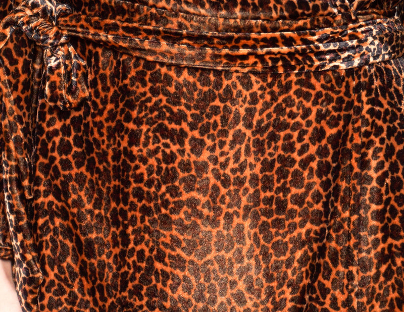 J. CREW Velvet Leopard Print Long-Sleeve Wrap Dress - Fashion Without Trashin