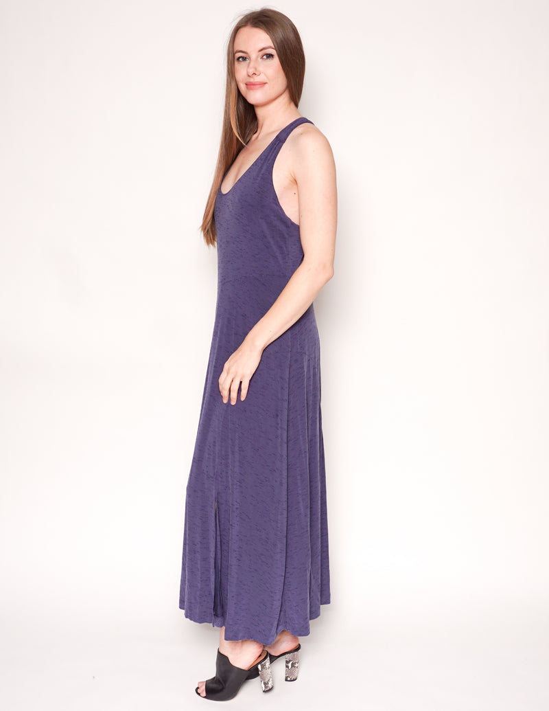 MAEVE ANTHROPOLOGIE Purple Melanie Lace-Up Back Maxi Tank Dress