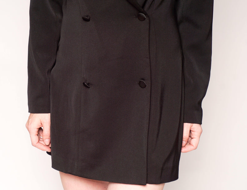 BY THE WAY Black Long-Sleeve Mini Blazer Dress - Fashion Without Trashin