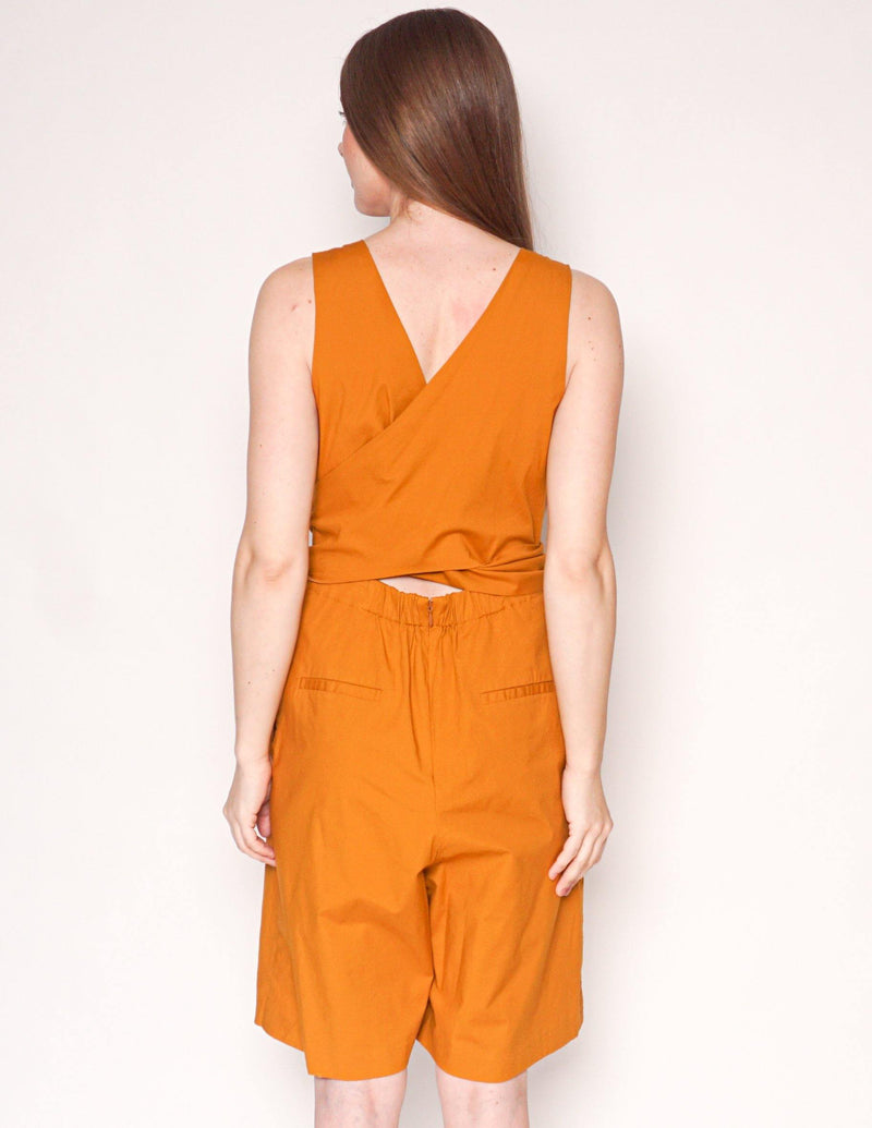 J. CREW Caramel Wrap-Tie Jumpsuit In Stretch Poplin - Fashion Without Trashin