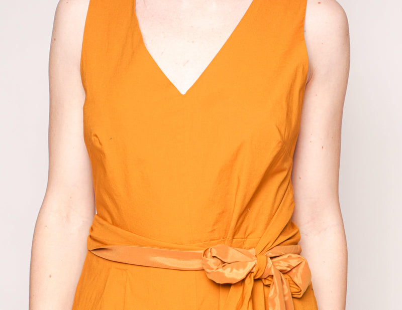 J. CREW Caramel Wrap-Tie Jumpsuit In Stretch Poplin - Fashion Without Trashin