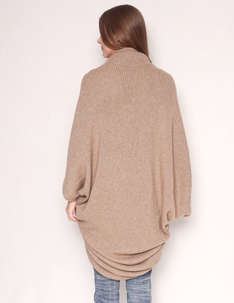 JIL SANDER Beige Cashmere Knit Shrug Cardigan Sweater - Fashion Without Trashin