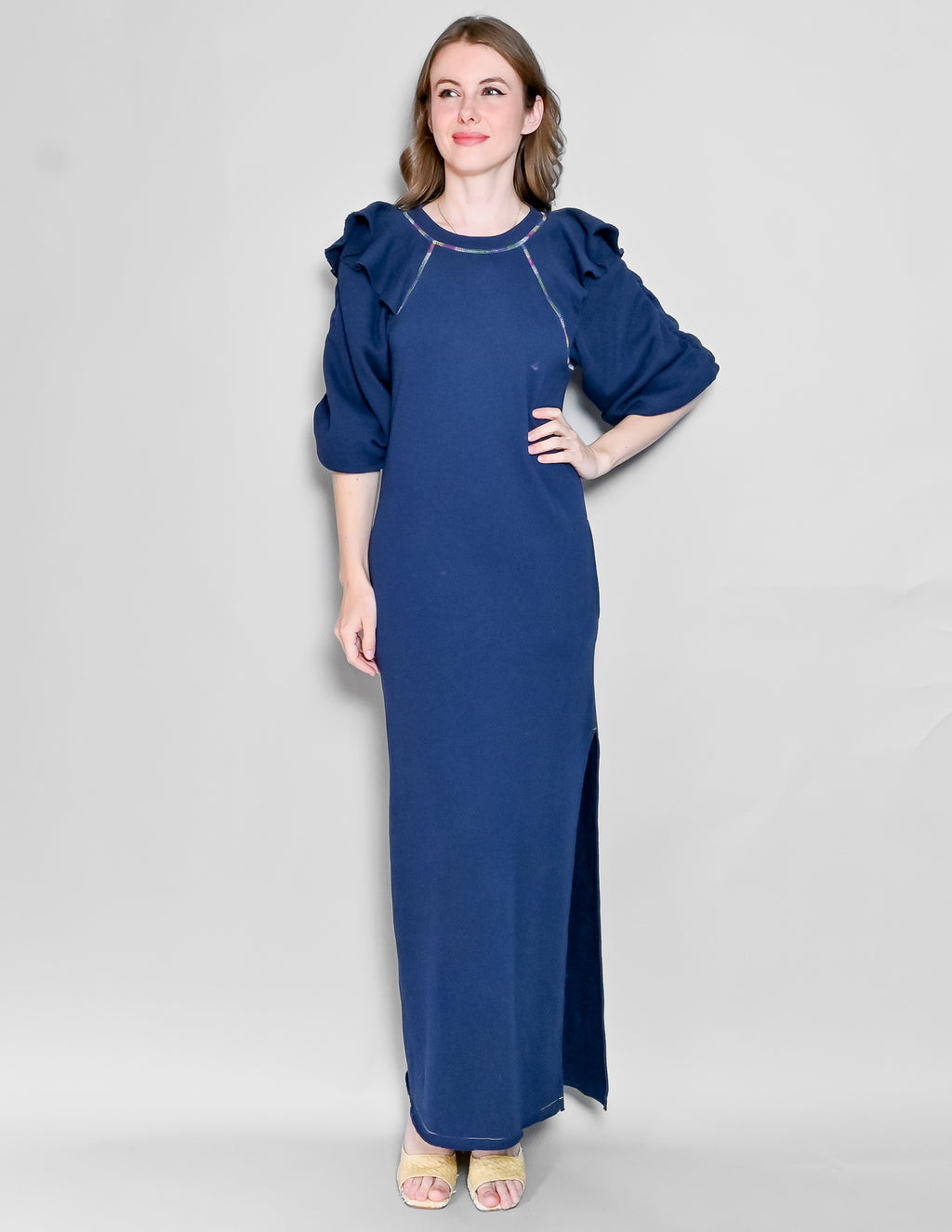 Something navy maxi sweater dress Clearance