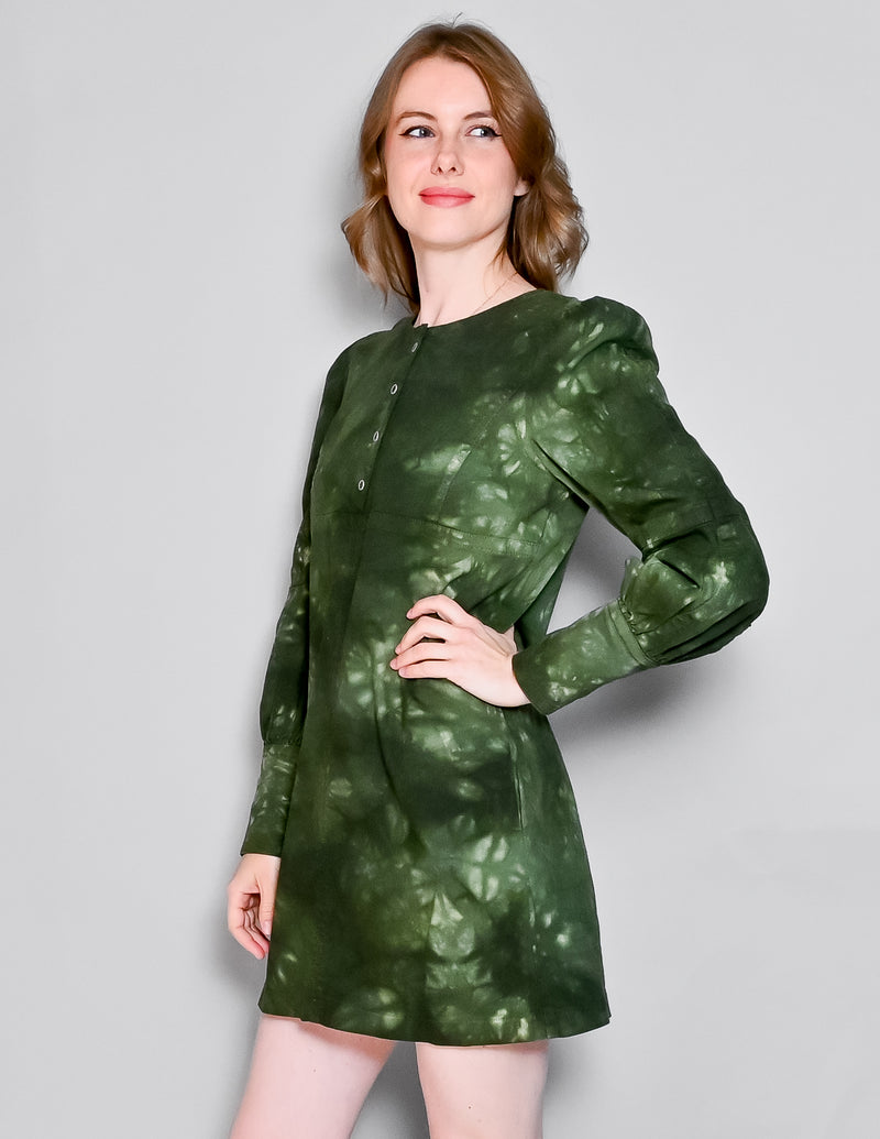 Something Navy Edie  Green Tie-DYe Mini Dress (S)