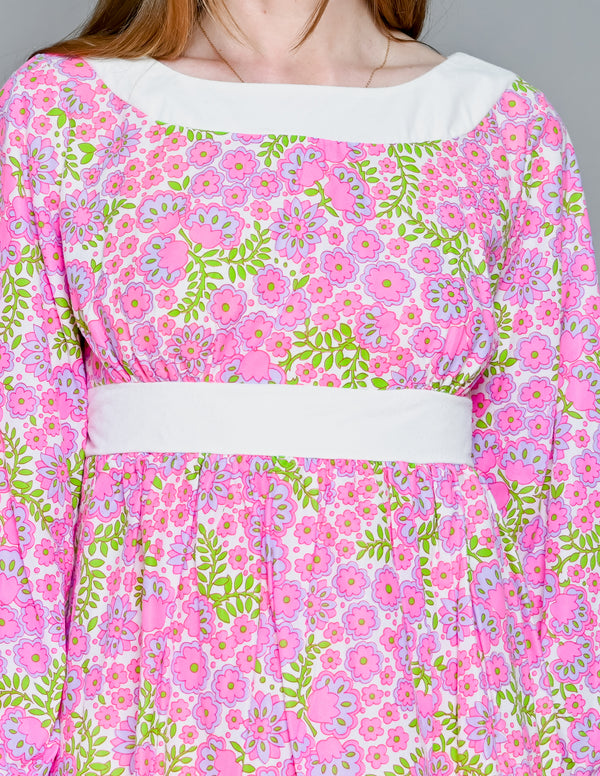 VINTAGE Trillium B. Altman & Co Pink Floral Dress (S)