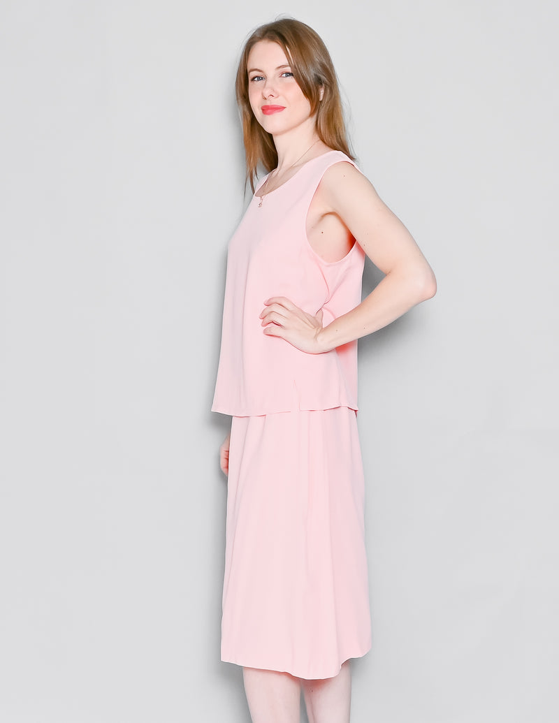 SONIA RYKIEL Vintage Blush Pink Top & Skirt Set (L)