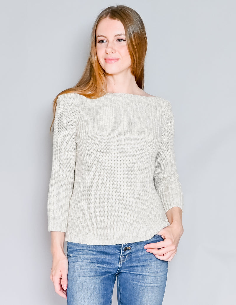 MICHAEL KORS Collection Shaker-Stitch Cotton and Linen Sweater (XS)