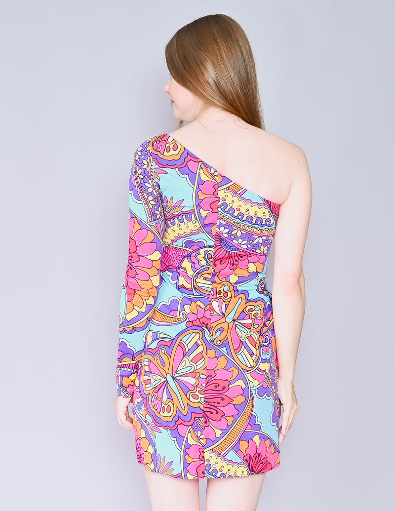 LILLY PULITZER One-Shoulder Whitaker Mini Dress (Size XS)