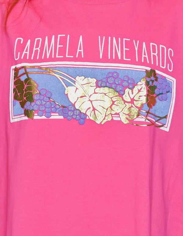 VINTAGE Carmela Vineyards Pink Short-Sleeve Tee (XL)