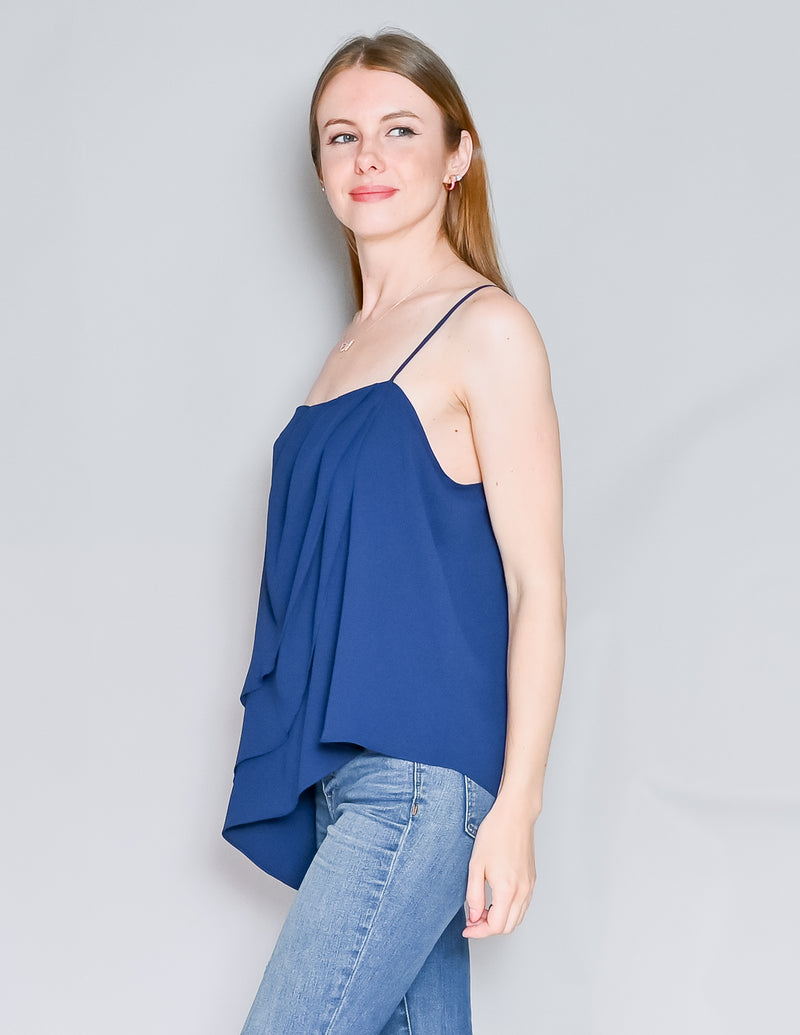AMANDA UPRICHARD Navy Blue Everly Ruffle Cami (L)