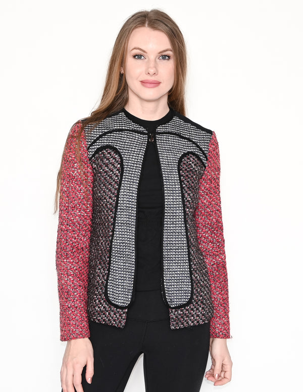 M MISSONI Contrast Tweed Zipper Jacket