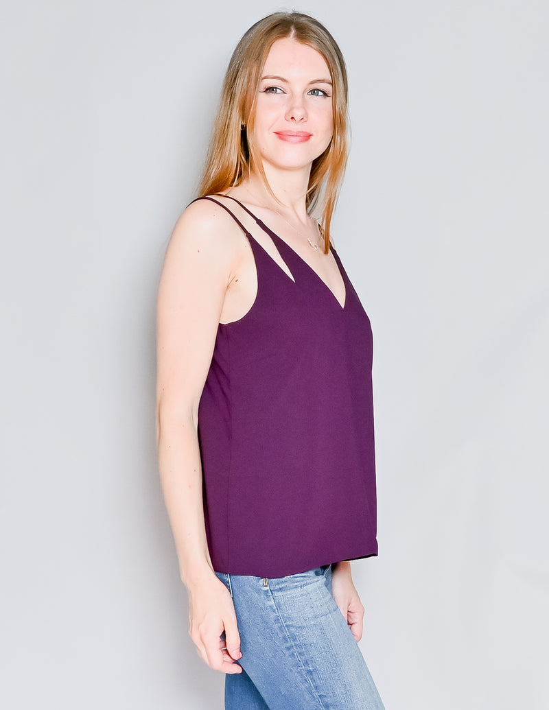 AMANDA UPRICHARD Purple Double-Strap Cami Top (M)