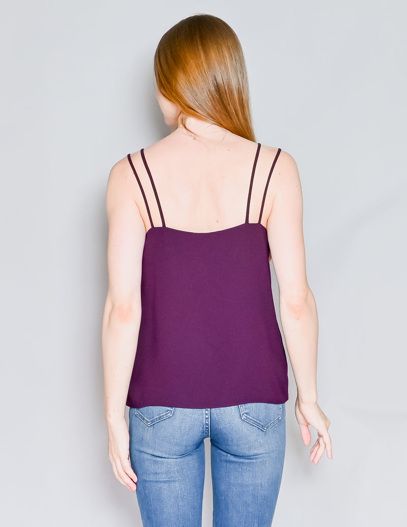 AMANDA UPRICHARD Purple Double-Strap Cami Top (M)