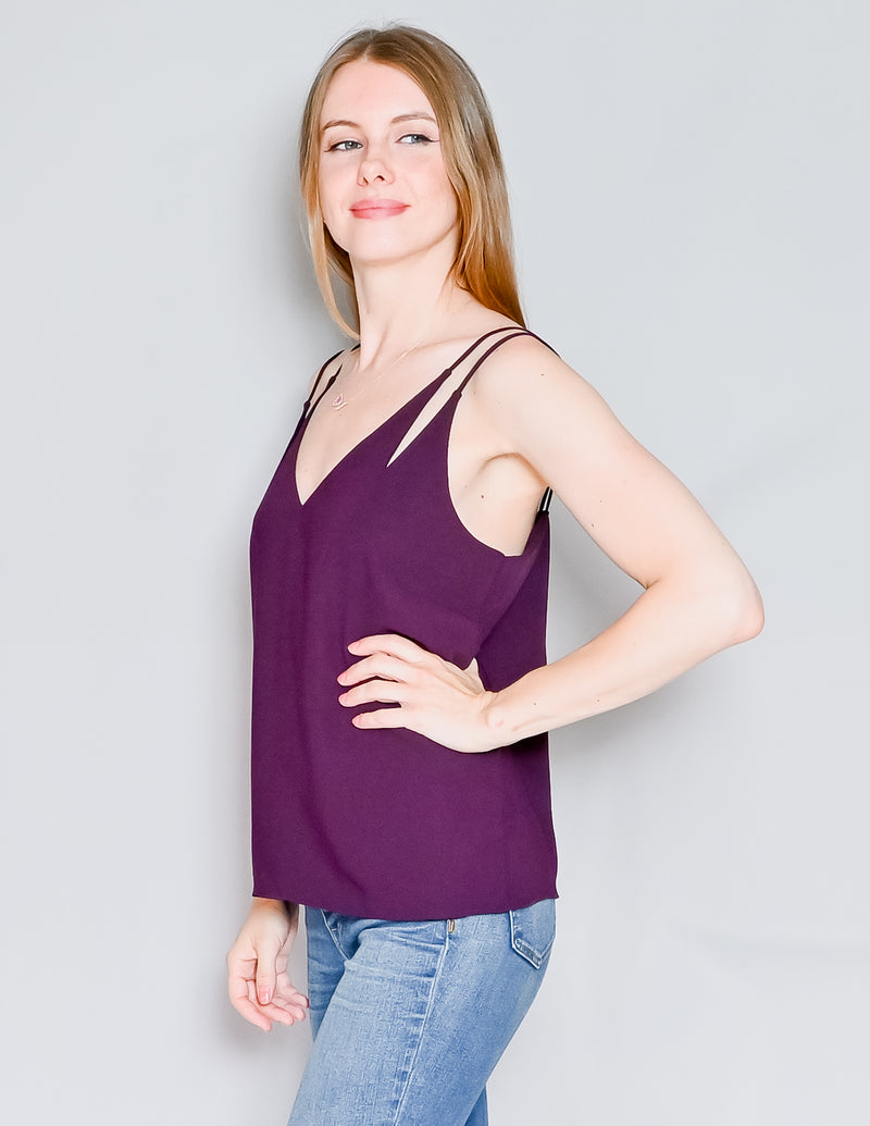 AMANDA UPRICHARD Purple Double-Strap Cami Top (M)