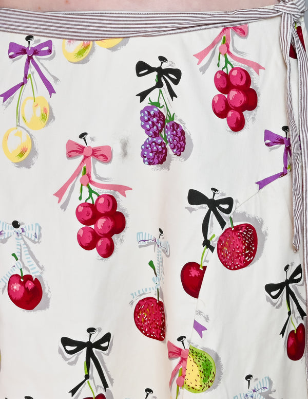 ANTHROPOLOGIE Elevenses Fruit Print A-Line Skirt (8)