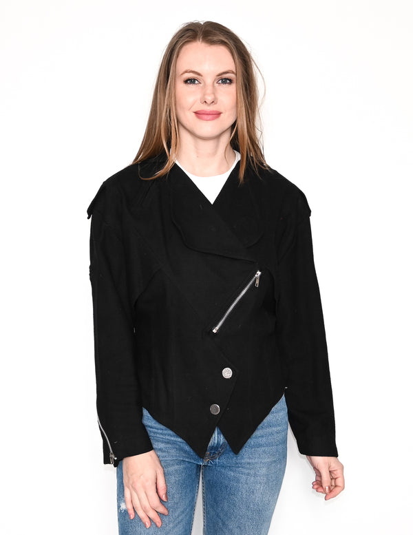 VINTAGE Day & Day Fashion Black Unique Jacket