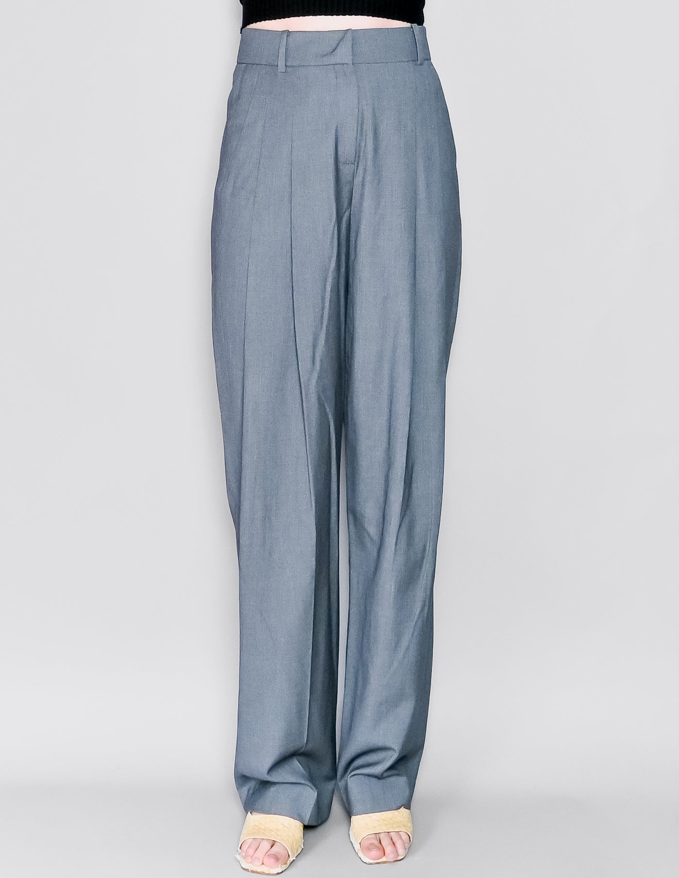 PAPER MOON Seoul Gray Wide-Leg Pants (S) – Fashion Without