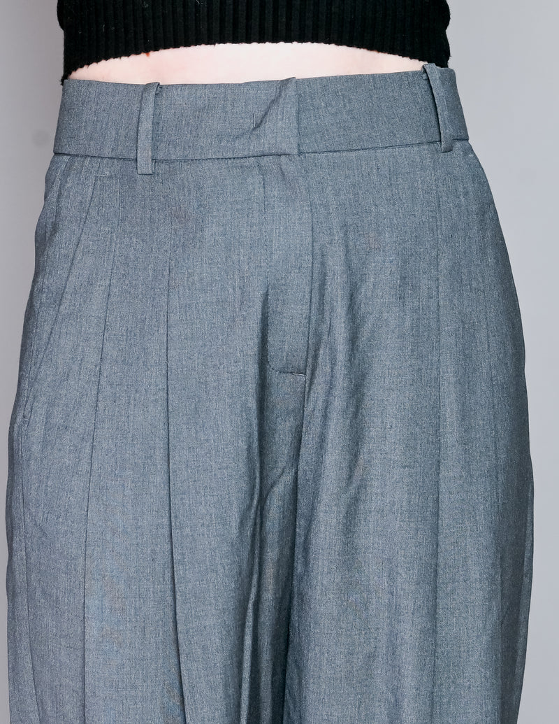 PAPER MOON Seoul Gray Wide-Leg Pants (S)